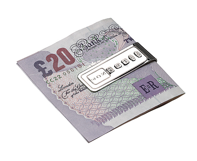 Unbranded Hallmarked Silver Money Clip, Plain