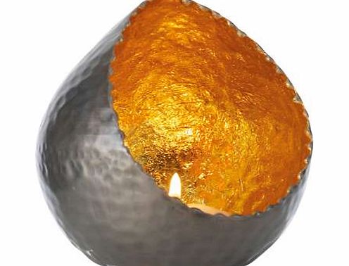 Unbranded Hammered Gold Coloured Candle Holders