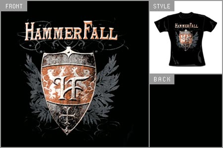Unbranded Hammerfall (Shield) Fitted T-Shirt DND_HF003