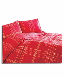 Hampshire Cranberry King Size Duvet Cover Set