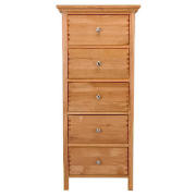 Unbranded Hampstead 5 Drawer Tallboy Oak