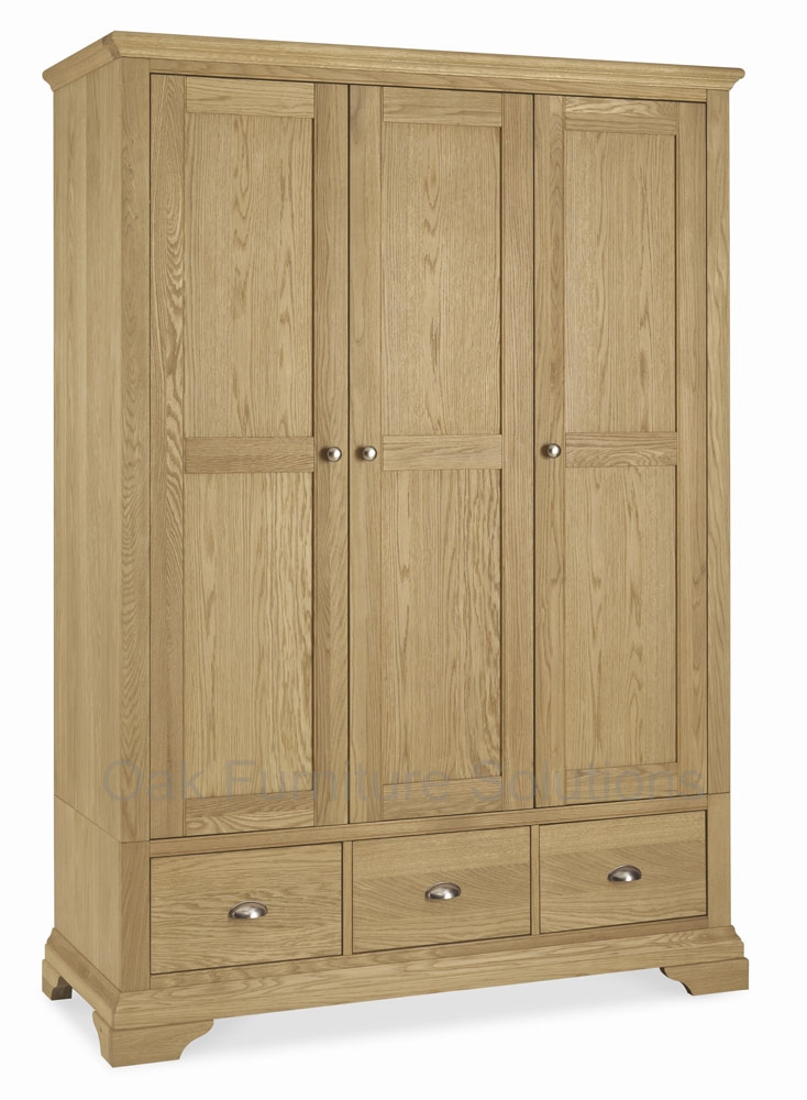 Unbranded Hampstead Oak Triple Wardrobe
