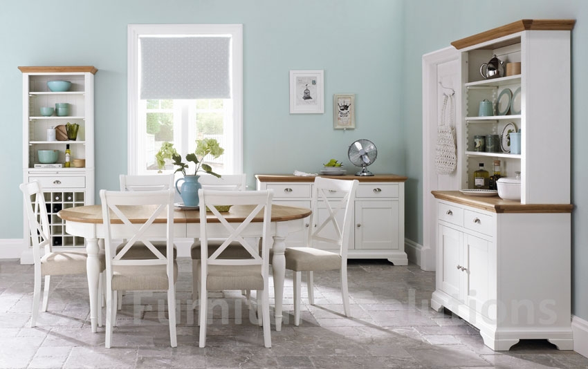 Unbranded Hampstead Two Tone Extension Dining Table and 6