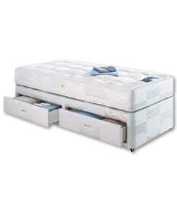 Includes medium firm hand-tufted mattress. Features Silentnight Beds; unique Miracoil spring