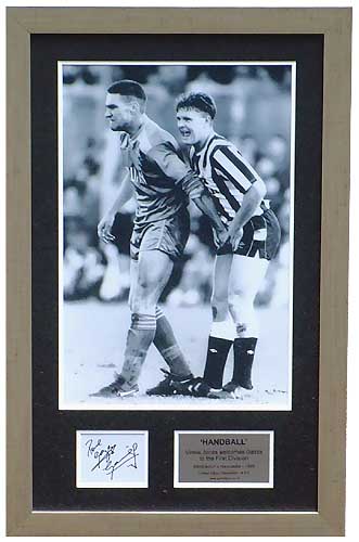 Unbranded Handball and#8211; Paul Gascoigne and Vinnie Jones and8211; Signed and framed photo