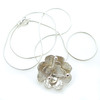 Unbranded Handcrafted Silver Flower Necklace by Posh Totty
