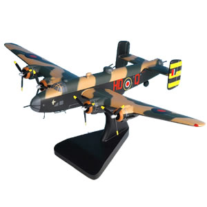 A collector quality Bravo Delta replica of the Handley Page Halifax. The Halifax shared with the Lan