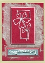 Handmade Card (Red with Flower)