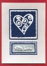 Handmade Card (White Heart)