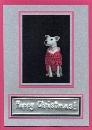 Handmade Christmas Card (Festive Dog)