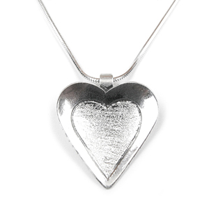 Unbranded Handmade Sterling Silver Heart Necklace