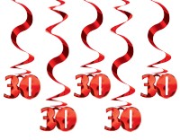 Unbranded Hanging Swirls Pk5 - 30th Party