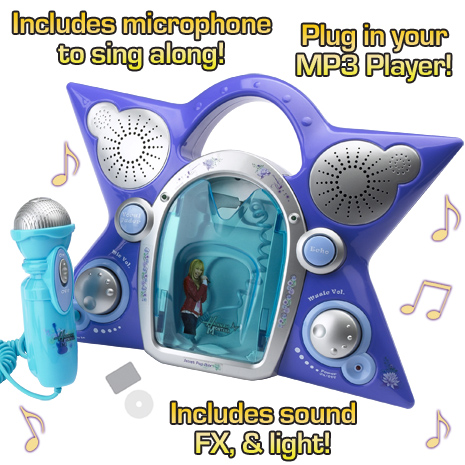 This MP3 Sound system is your very own docking station and karaoke! Just plug in your MP3 player and
