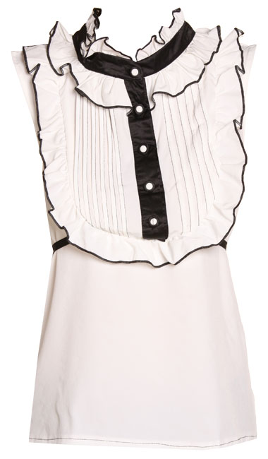 Unbranded Hannah Tuxedo Style Frill Blouse