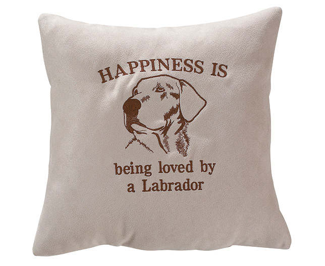 Unbranded Happiness Dog Cushions - Labrador