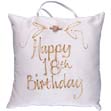 Happy 18th Birthday Hand Painted Silk Pillow