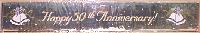 Happy 50th anniversary 15ft metallic banner