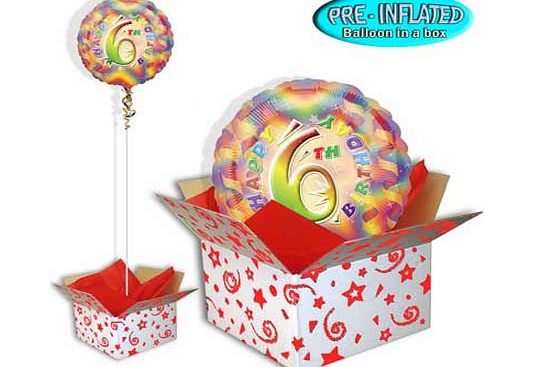 Unbranded Happy 6th Birthday Balloon in a Box