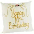 Happy 70th Birthday Hand Painted Silk Pillow