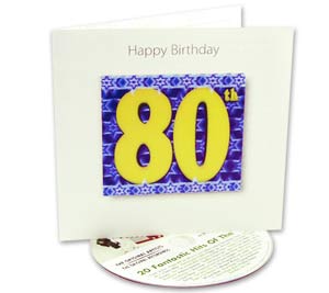 Unbranded Happy 80th Birthday - CD with 3D Greeting Card