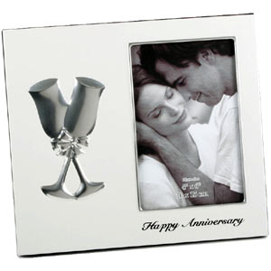 Unbranded Happy Anniversary Champagne Glasses Photo Frame