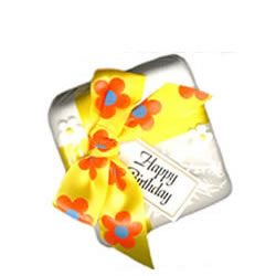 Happy Birthday Mini Cake - Yellow Flower Bow