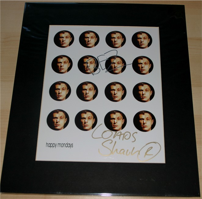 Signed by Shaun Ryder and Bez. COA - 0200000395