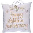 Happy Wedding Anniversary Hand Painted Pillow