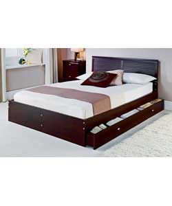 Unbranded Harding Chocolate Double Bedstead with Firm Mattress