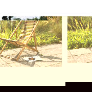 Unbranded Hardwood Deckchair, Wooden Slats