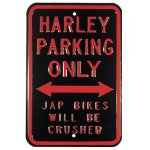 Harley Parking Sign