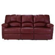 Unbranded Harlowe Large Leather Recliner Sofa, Red
