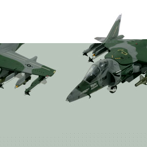 A detailed  collector quality diecast replica of the Harrier AV-8B US Navy Night Attack. Each Armour