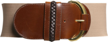 Unbranded Harriet thick elasicated belt with gold buckle