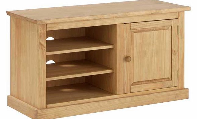 Part of the Harrington range. this TV entertainment unit features shelving space and a cupboard to keep clutter to a minimum. Both simple and practical. with its traditional light solid pine wood. this will fit well in the bedroom or living room. Par