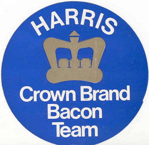 Harris Crown Brand Bacon Team Sticker (9cm radius)