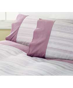 Harrison Stripe Double Duvet Cover Set - Soft Mauve