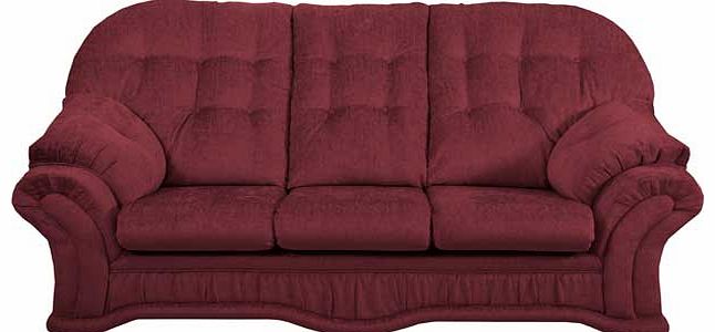 Unbranded Hartlebury Large Fabric Sofa - Wine