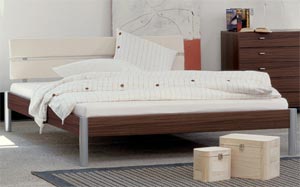 Hasena- The Regina- 4ft 6 Double Wooden Bedstead