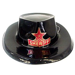 Hat - Cowboy - Black plastic