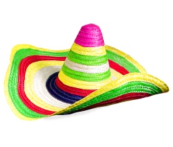 Hat - Mexican Sombrero - multi-coloured