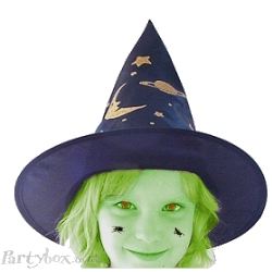 Party Supplies - Hat - Witch - Child - Wired Brim - Assorted