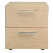 Unbranded Havana 2 drawer Bedside Table, Maple effect