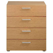 Unbranded Havana 4 drawer Chest, Oak effect