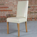 Havana Cream low back leather dining chair