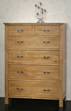 Unbranded Havana Oak 2 Over 4 Chest Of Drawers - Blonde