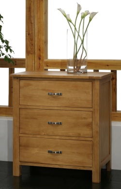 Unbranded Havana Oak 3 Drawer Chest Of Drawers - Blonde