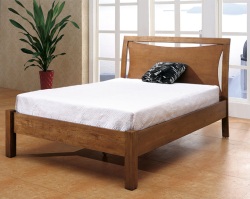 Unbranded Havana Oak 46 Sleigh Bed - Dark