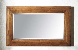 Unbranded Havana Oak Rectangular Mirror - Dark