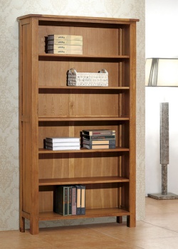 Unbranded Havana Oak Tall Bookcase with 5 Shelves - Dark